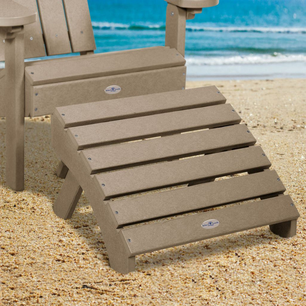 Folding Adirondack Ottoman, Cabana Tan
