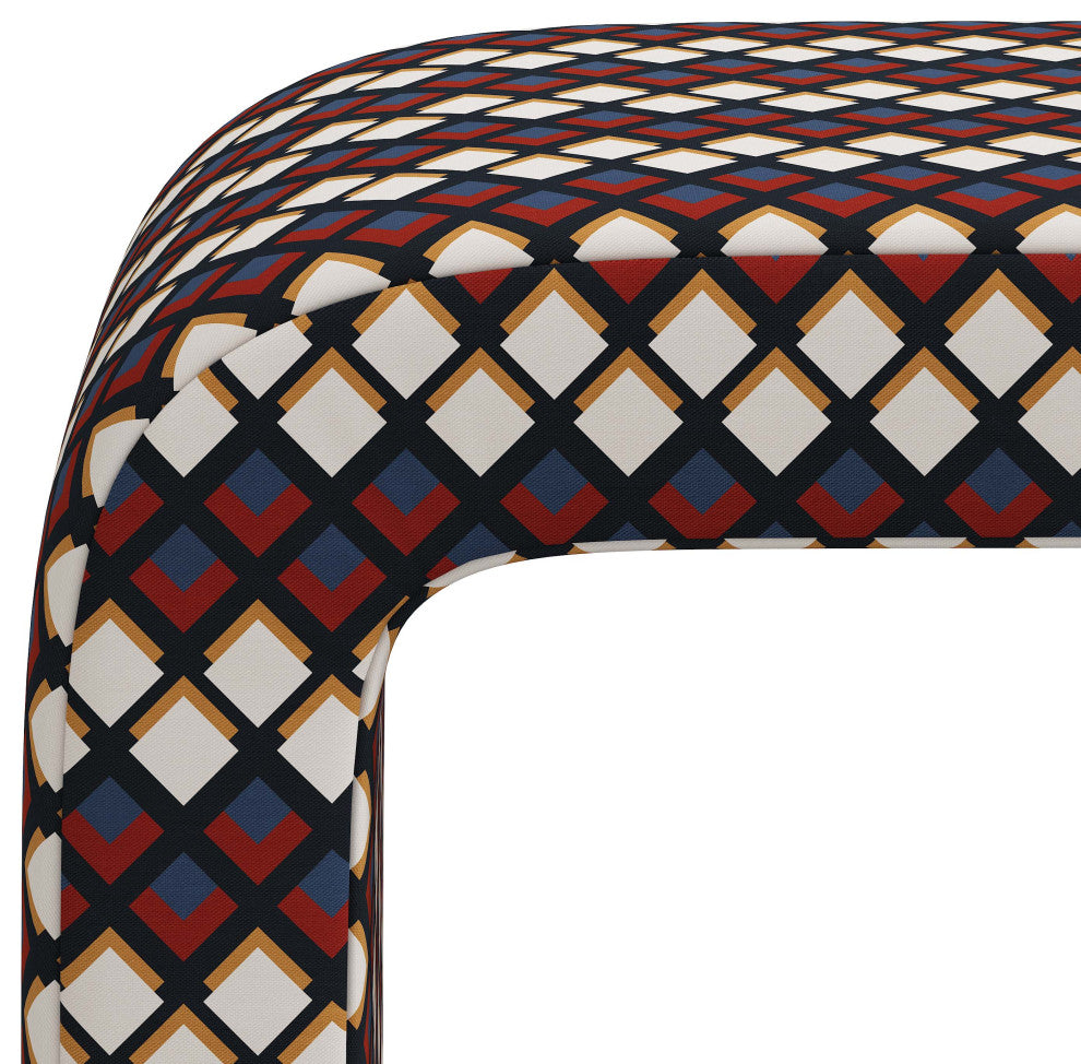 Ottoman, Deco Diamond Rust Gold