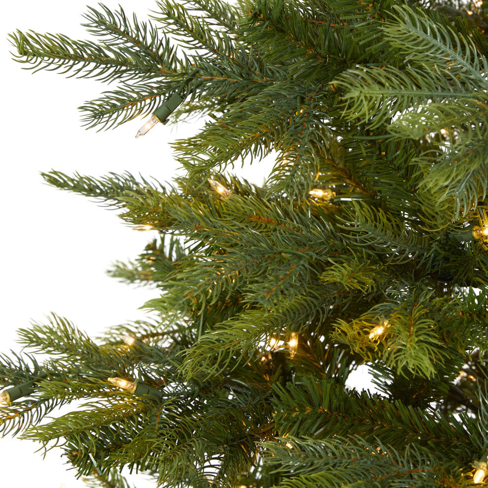 7' Prelit North Carolina Spruce Faux Christmas Tree