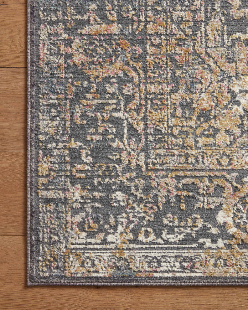 Loloi Indra Graphite / Sunset 2'-6" x 4'-0" Accent Rug
