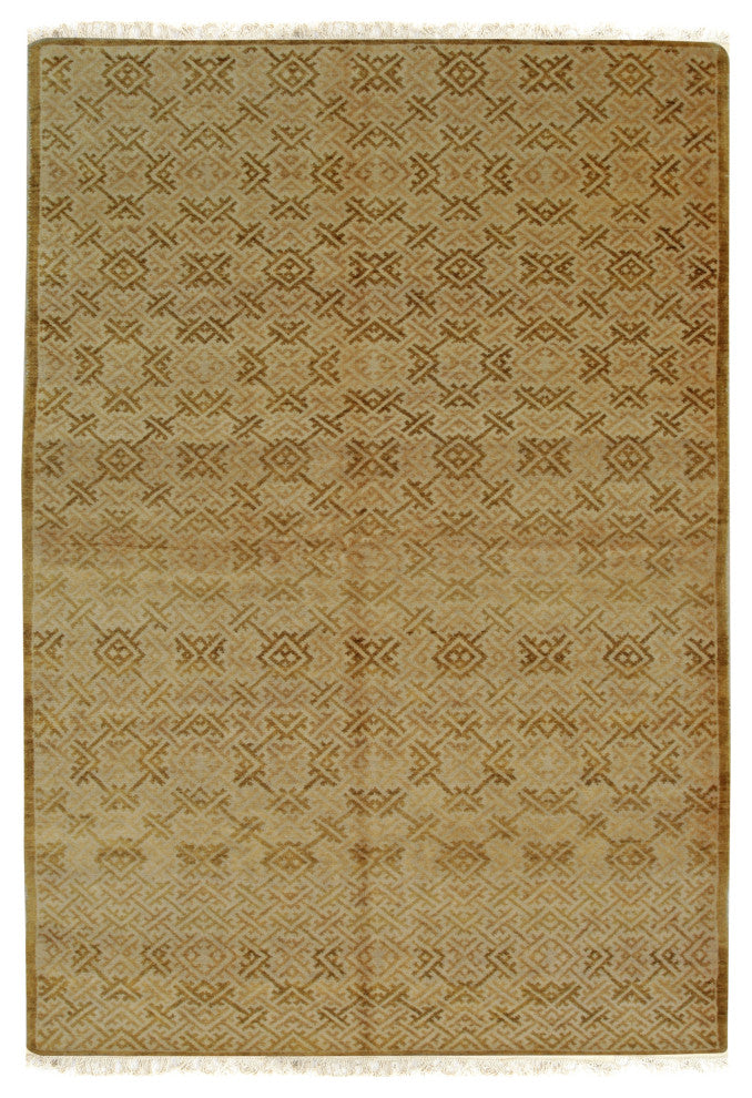 Brown Transitional All Over Ningxia Area Rug