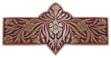 Dianthus Pull, Antique-Style Brass-Cayenne
