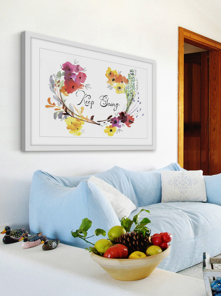 Marmont Hill, "Keep Going" by Christine Lindstrom Framed Painting Print, 18x12