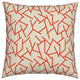 Foxtail Line Geometric Orange Holli Zollinger Throw Pillow Cover Velvet