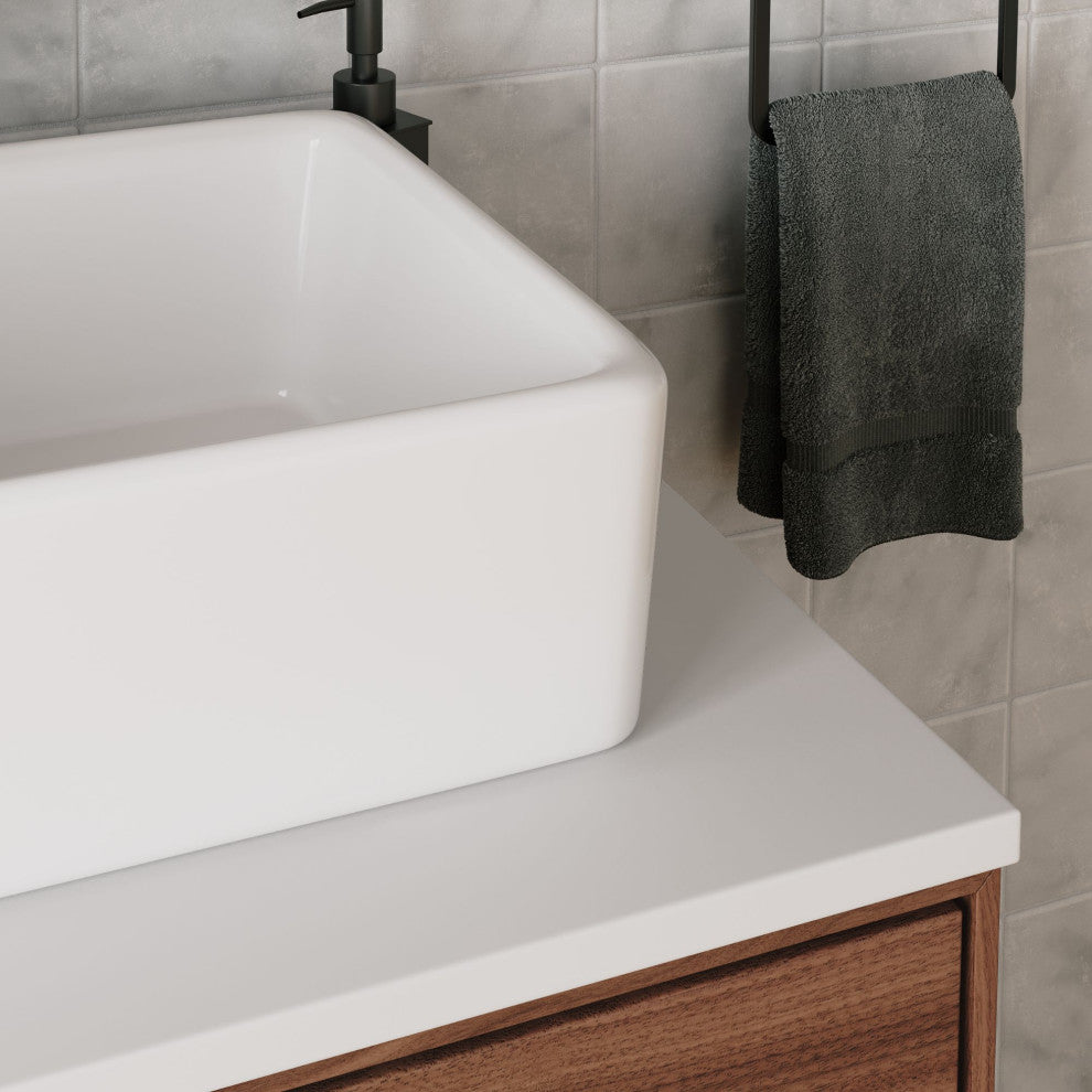 Newton Bath Vanity, Walnut, 30", Single Sink, Freestanding