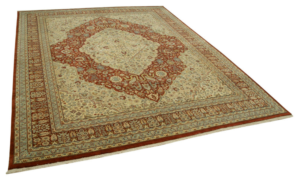 Rug N Carpet - Handwoven Oriental 9' 0" x 11' 8" Oversize Oushak Area Rug