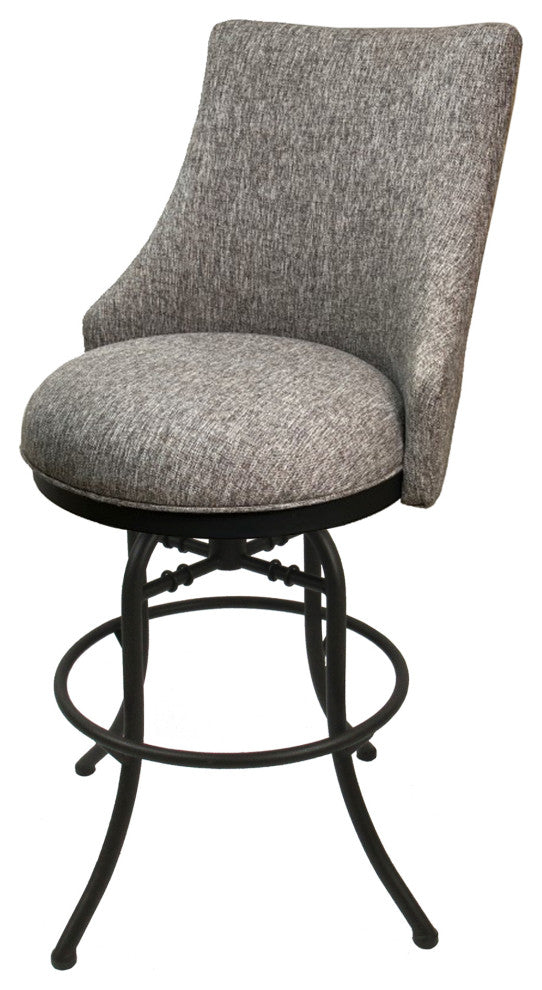 Melisima Swivel Tilt Counter 26" or 30" Metal Bar Stool, Majave Grey - Grey, 26"