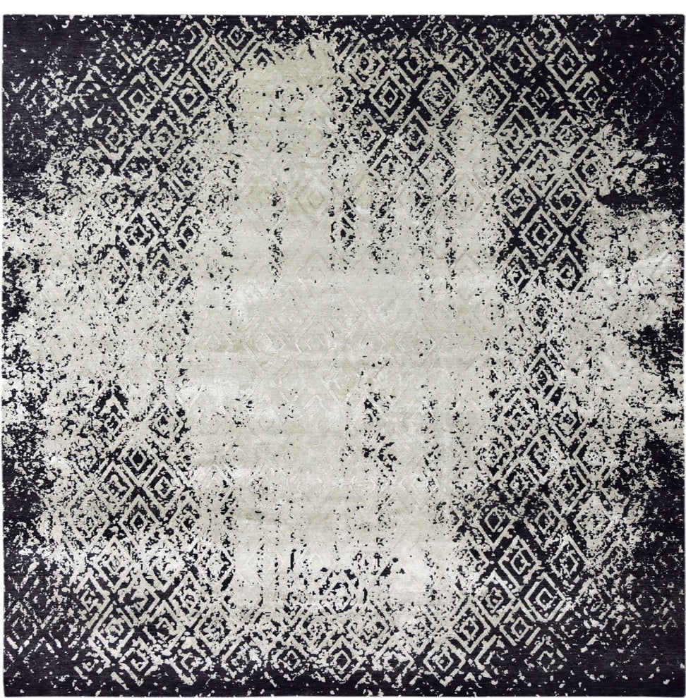 Ahgly Company Indoor Square Mid-Century Modern Area Rugs, 4' Square
