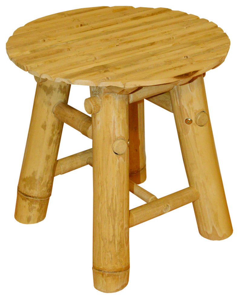 Bamboo Kd Low Stool Natural Finish