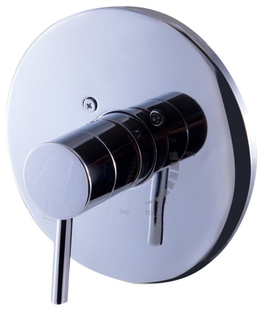 Ab1601, -Piece Polished Chrome Pressure Balanced Round Shower Mixer