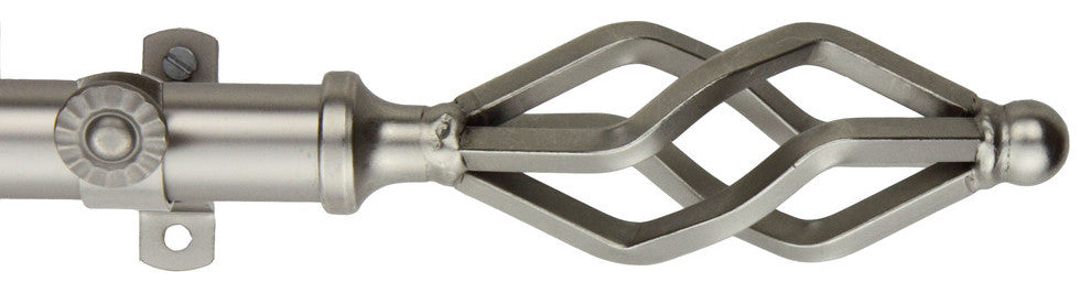 Vinci 13/16" 4-Sided Bay Window Curtain Rod, Satin Nickel