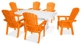 POLYWOOD Nautical Adirondack 7-Piece Trestle Dining Set