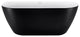 Giving Tree 59 inch Freestanding Acrylic Bathtub Stand Alone Soaking Tub, Black