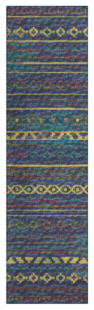 Indoor/Outdoor Sedona SN10 Ink Machine Washable 2'3" x 12' Runner Rug