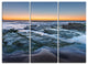 "Sunrise Over Wide Sydney Ocean" Metal Wall Art, 3 Panels, 36"x28"