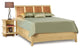 Copeland Sarah 51In Sleigh Bed With High Footboard, Cherry/Maple, Cal King