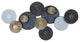 Blue and Gold Metal Plate Wall D"cor
