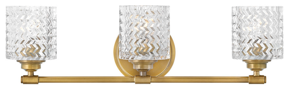 Elle 3-Light Bath, Heritage Brass