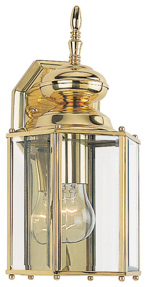 Generation Lighting Lighting 1-Light Outdoor Lantern, Polished Brass