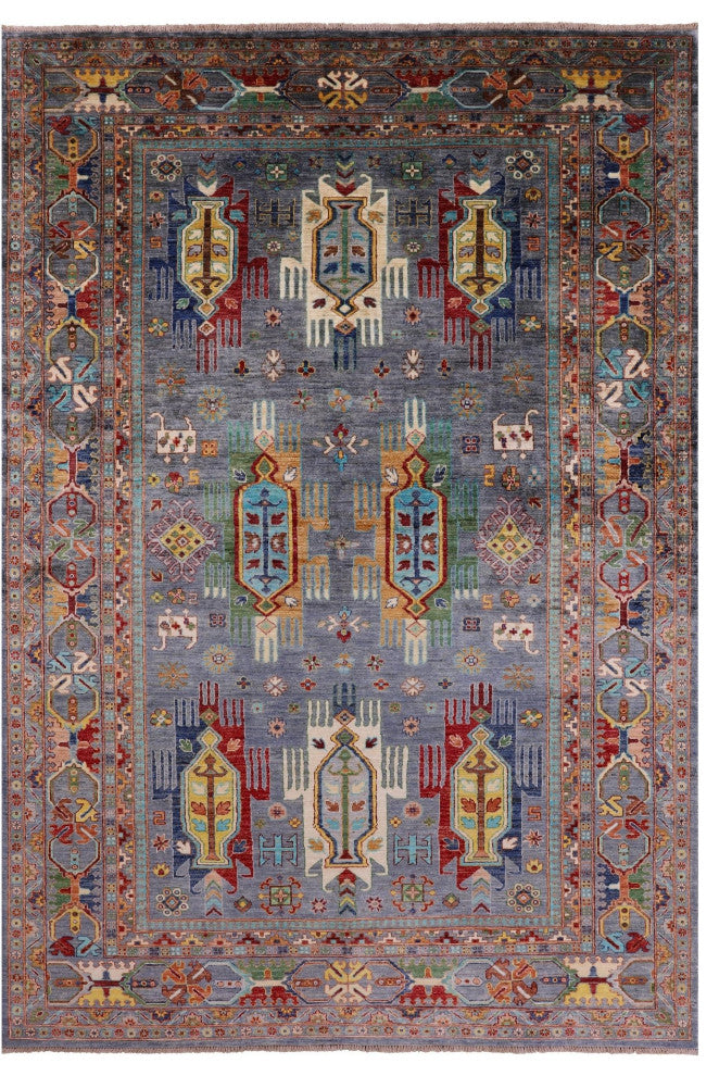 Hand-Knotted Tribal Fine Serapi Rug 6' 9" X 10' 0" - Q12488