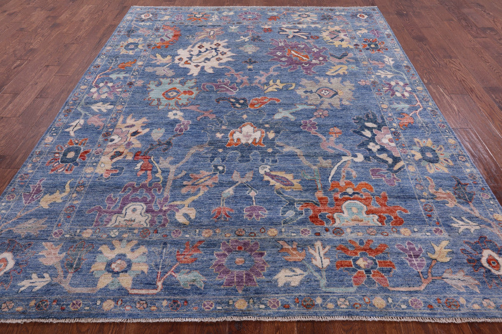 Handmade Turkish Oushak Wool Rug 8' 0" X 9' 10" - Q9652