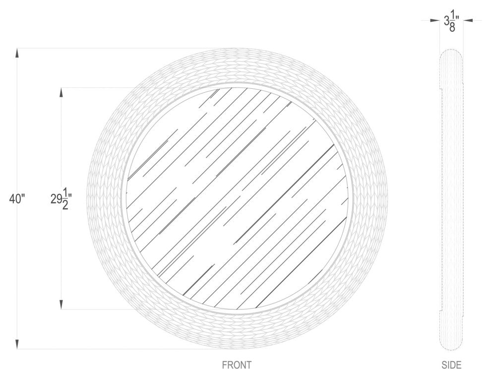 Varaluz 457MI40 Athena 40-1/4" Diameter Circular Framed Bathroom - French Gold
