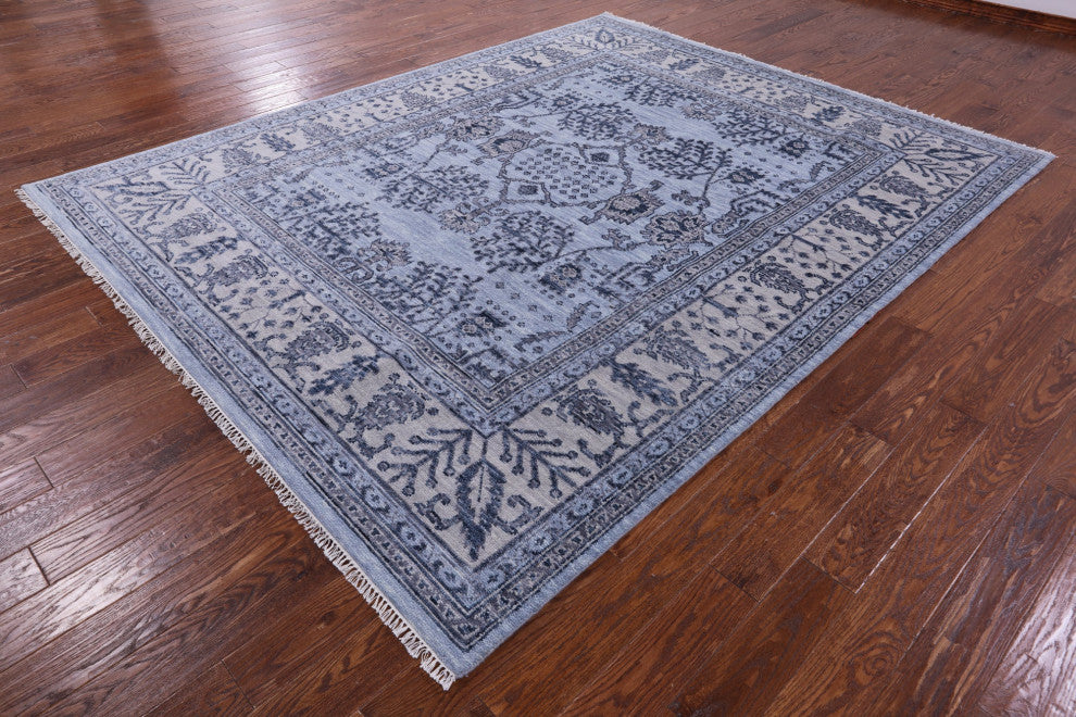 8' 1" X 10' 3" Handmade Turkish Oushak Wool Rug - Q13644