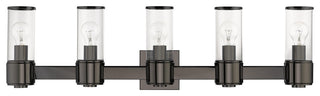 Livex Lighting Quincy 5-Light Black Chrome Large Vanity Sconce