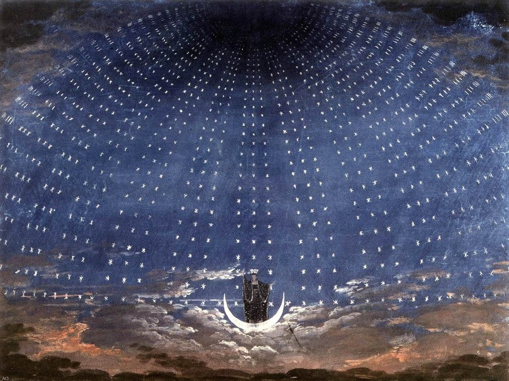 Karl Friedrich Schinkel Stage set for Mozart's Magic Flute Gallery Wrap Canvas