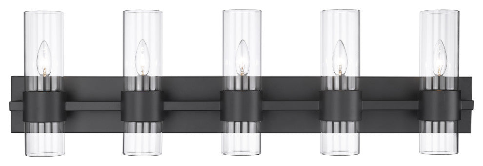 Zlite 343-5V-MB 5-Light Vanity, Clear
