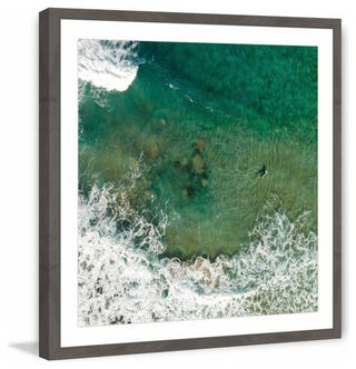 "Surf Crash" Framed Painting Print, 32"x32"