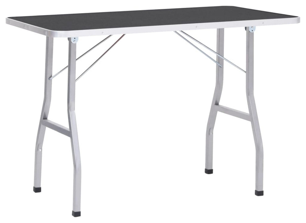 vidaXL Dog Grooming Table Adjustable Arm Foldable Dog Bath Table with 1 Loop
