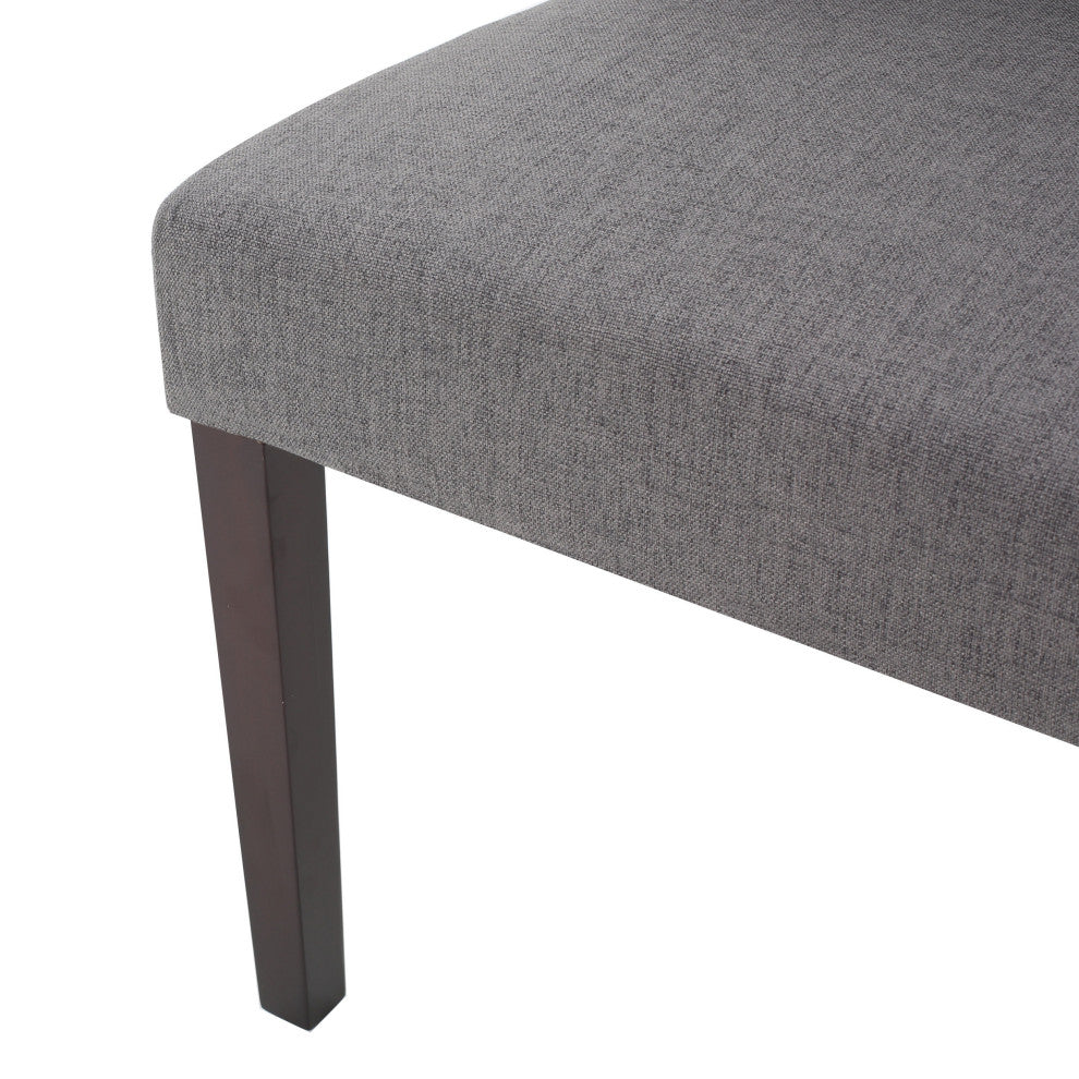GDF Studio Cline Contemporary Fabric Wingback Dining Chair, Set of 2, Dark Gray