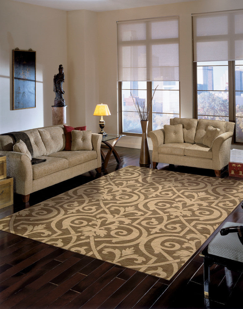 NOURISON RIVIERA MOCHA AREA RUG