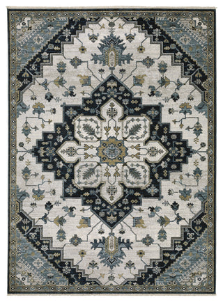 Oriental Weavers Keira KEI04 Medallion Rug, Blue, 3'3"x5'