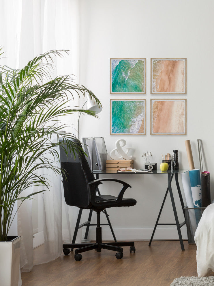 Swim the Sea Quadriptych, Set of 4, 32x32 Panels