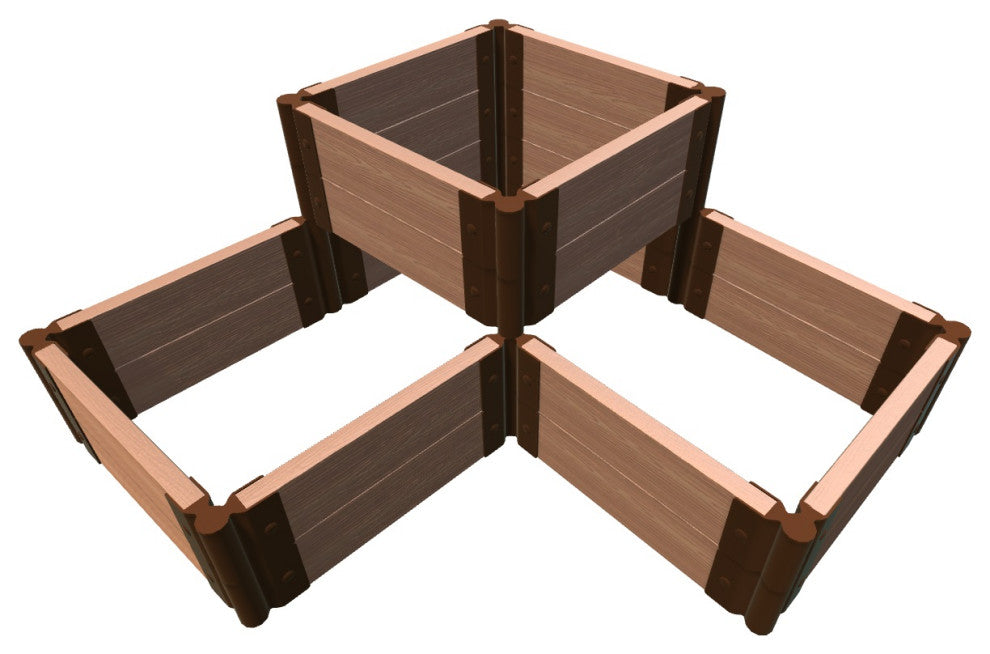 Classic Sienna 'Chateau Marmont' 4' X 4' 4-Level Raised Garden Bed - 2" Profile