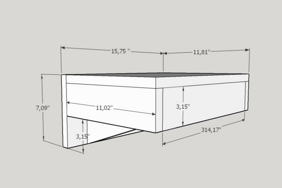 Bo Floating Nightstand with Drawer, Bedside Table, Beach style nightstand, white