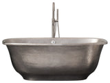 Santorini Freestanding Copper Bathtub, Brushed Nickel