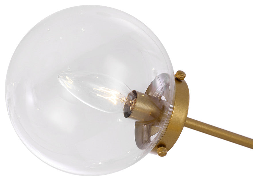 12-Light Modern Bubble Sputnik Chandelier, Brass