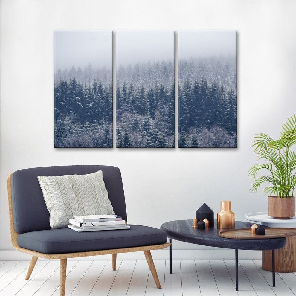 Frozen Trees'' Canvas Wall Decor Set 3-Panels
