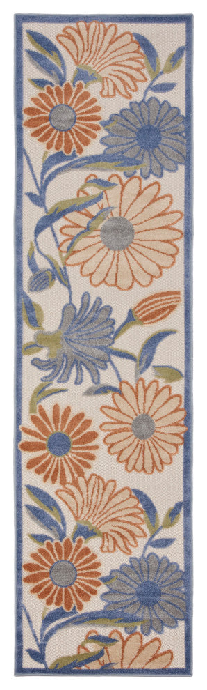 Nourison Aloha 2' x 6' Beige Multicolor Contemporary Rug