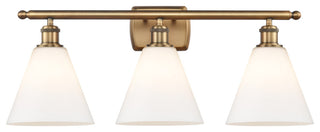 Innovations 516-3W-BB-GBC-81 3 Light Bath Vanity Light, Brushed Brass