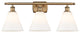 Innovations 516-3W-BB-GBC-81 3 Light Bath Vanity Light, Brushed Brass