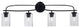 Cavella 4 Light Bath Bar, Matte Black Finish, 4" Smoke Bubble Glass