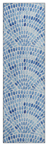 Addison Premium Washable Mayfield AMF186 Blue 2'3" x 7'6" Runner Rug