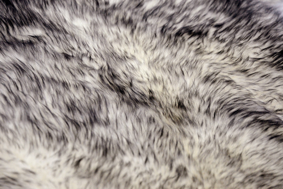 Natural 100% New Zealand Sheepskin Double, 2'x6', Gradient Grey