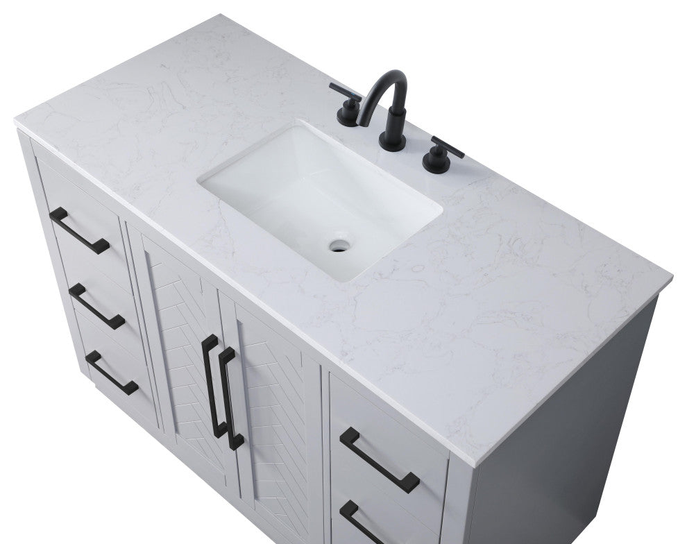 Home Living 48" Single Bathroom Vanity, Grey