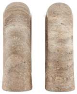 Russo Travertine Object, 2-Piece Set