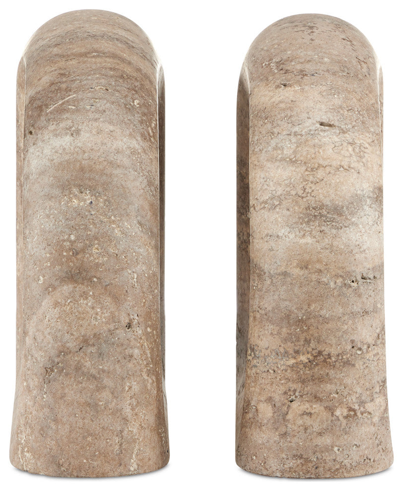Russo Travertine Object, 2-Piece Set